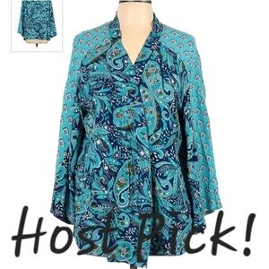 Vera Bradley Savannah Open Cardigam with Waist Tie Women's Large Real Paisley